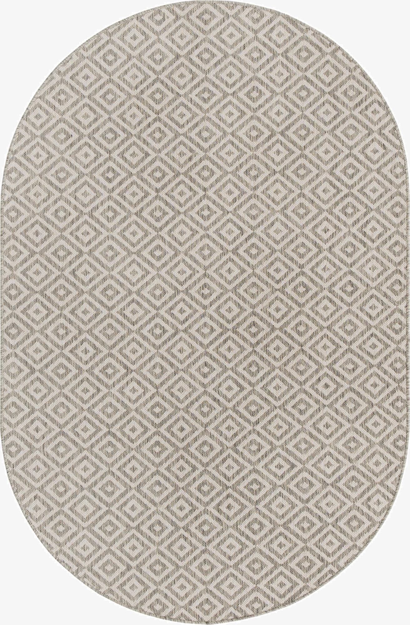  5' 3 x 8'  Washable Jill Zarin Costa Rica Indoor / Outdoor Oval Rug