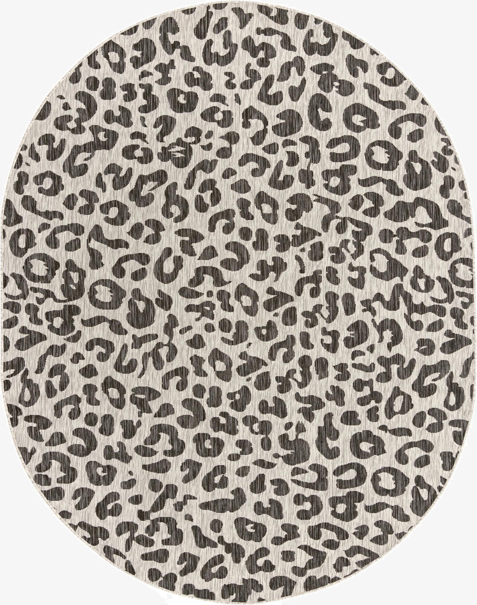  7' 10 x 10'  Washable Safari Indoor / Outdoor Oval Rug