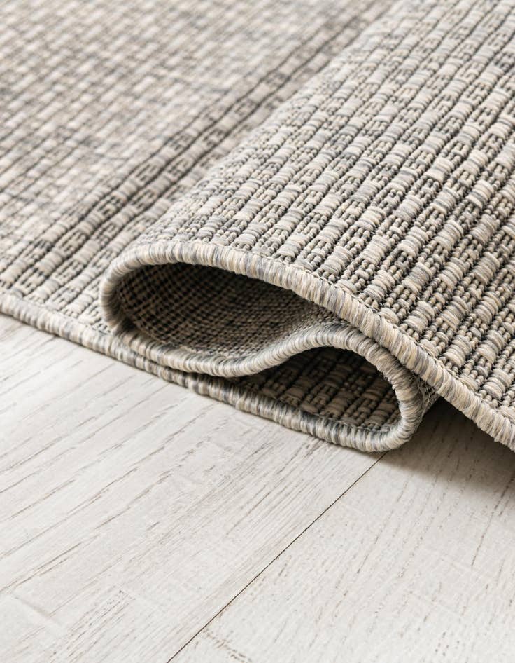 Detail image of  5' 3 x 8'  Washable Solid Indoor / Outdoor Oval Rug