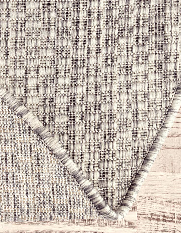 Detail image of  5' 3 x 8'  Washable Solid Indoor / Outdoor Oval Rug