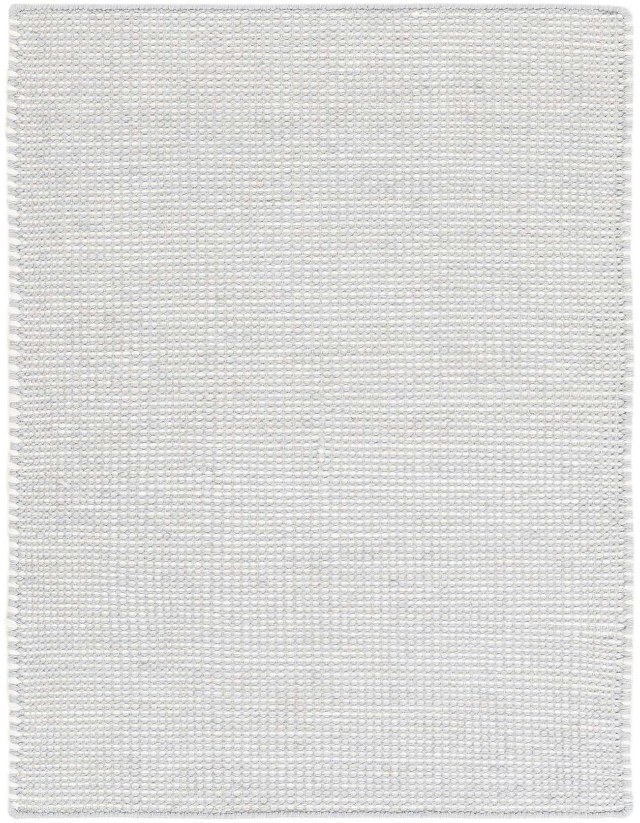 A 2x3 rectangular gray modern area rug made of wool and cotton, featuring a textured, medium pile weave.
