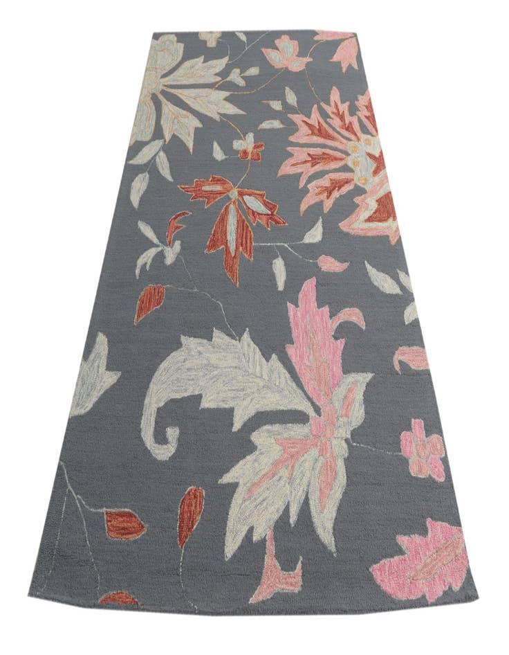 Detail image of  5' 1 x 8' Agra Wool Rug