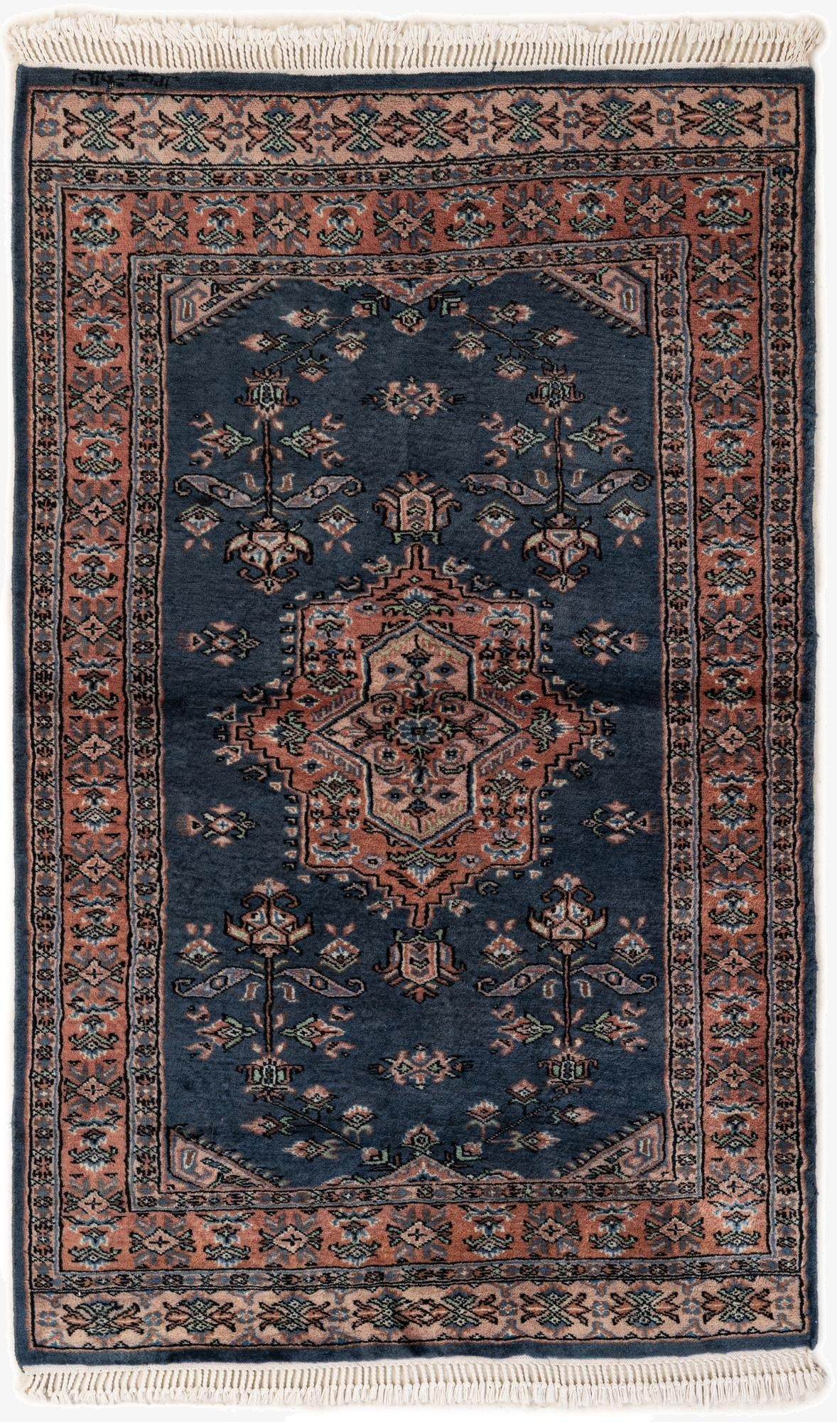  3' 1 x 5'  Hand Knotted Bokhara Wool Rug