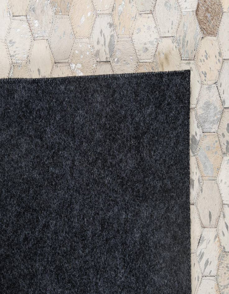 Detail image of  5' 2 x 8' 1 Cowhide - Patchwork Rug