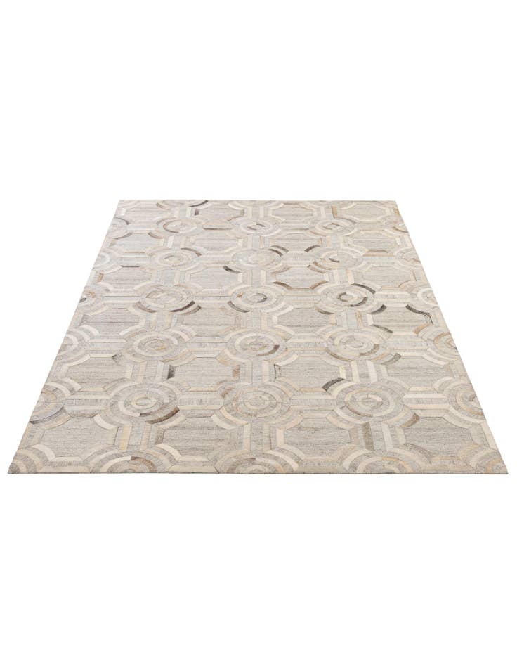 Detail image of  5' 2 x 7' 9 Cowhide - Patchwork Rug