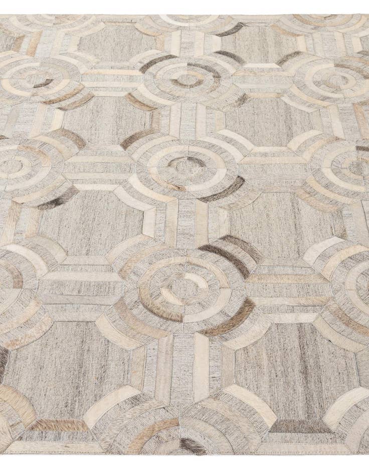 Detail image of  5' 2 x 7' 9 Cowhide - Patchwork Rug