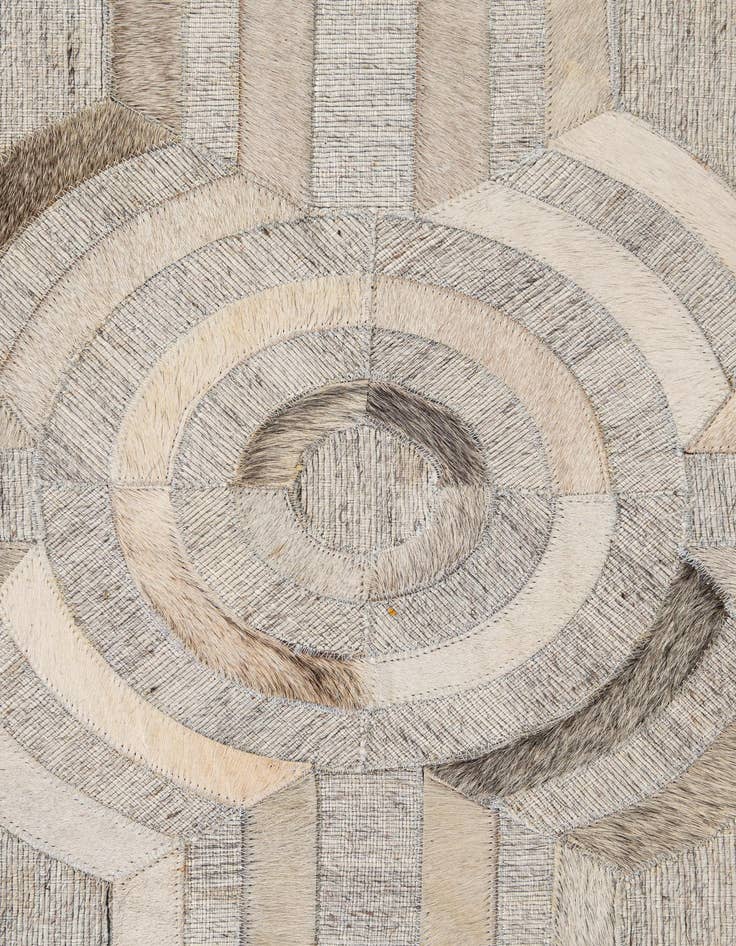 Detail image of  5' 2 x 7' 9 Cowhide - Patchwork Rug