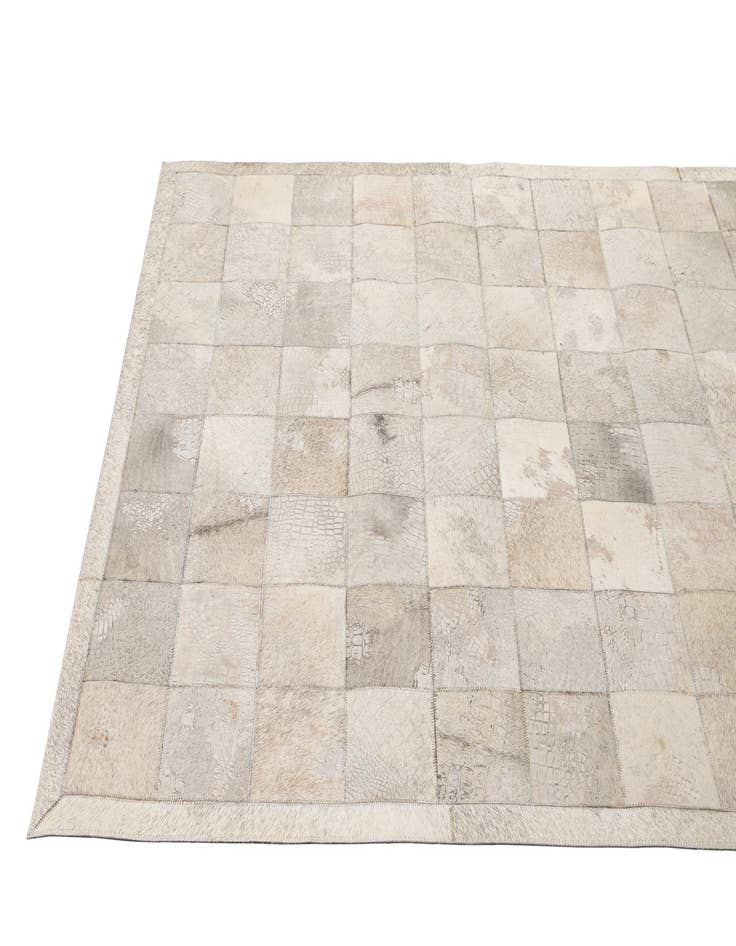 Detail image of  4' 5 x 6' 5 Cowhide - Patchwork Rug