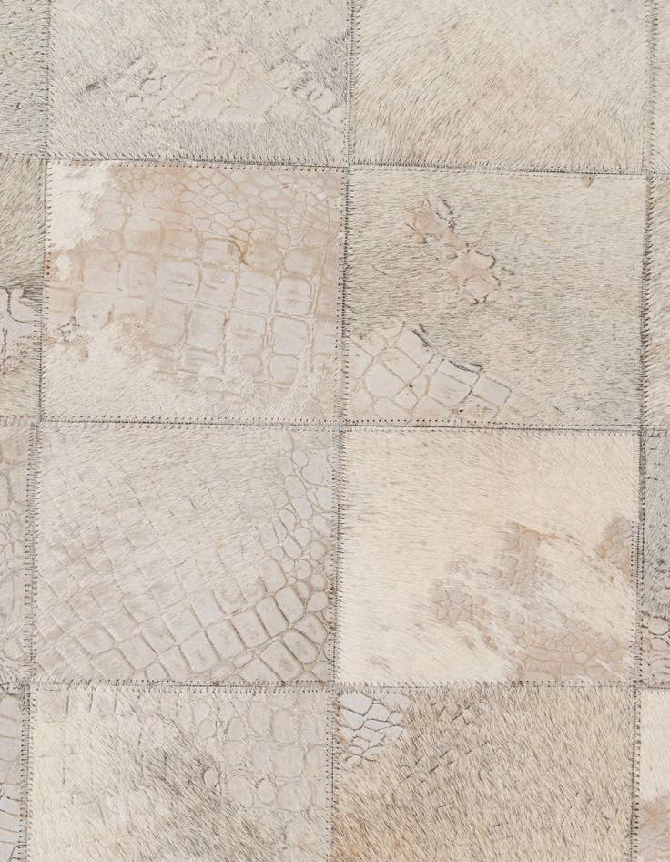 Detail image of  4' 5 x 6' 5 Cowhide - Patchwork Rug