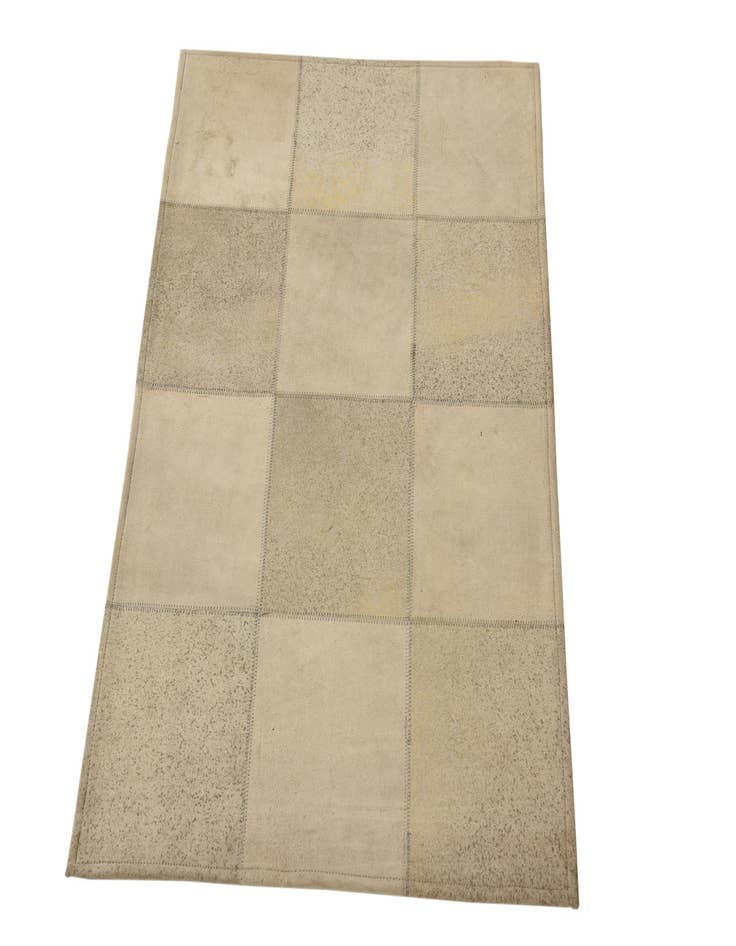 Detail image of  2' 1 x 3' 1 Cowhide Leather Rug