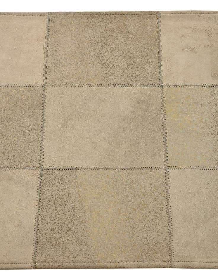 Detail image of  2' 1 x 3' 1 Cowhide Leather Rug