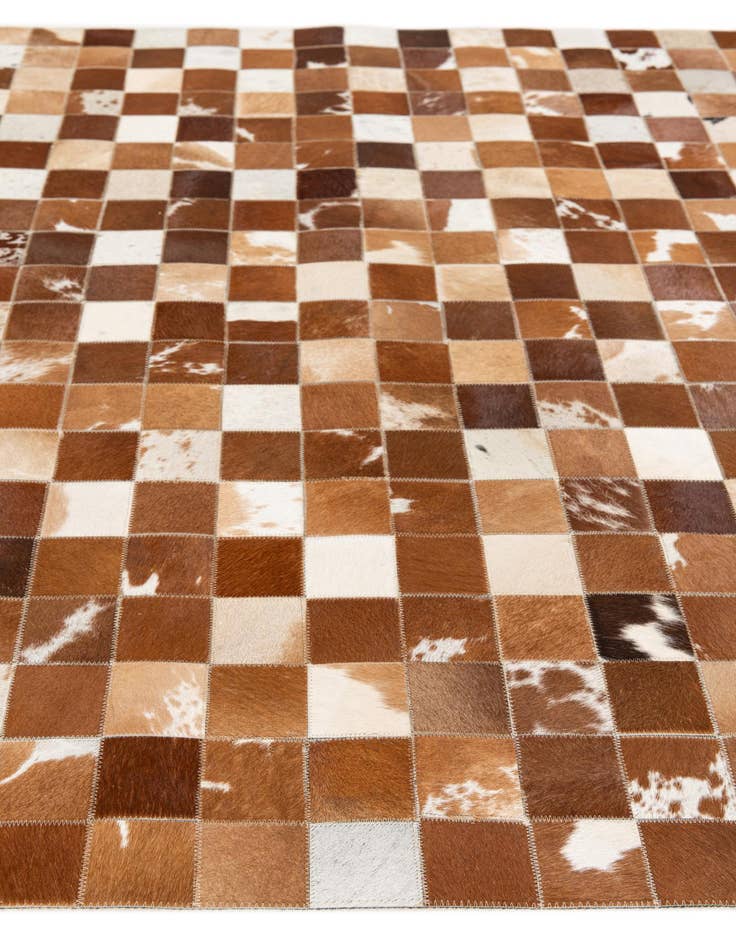 Detail image of  5' x 7' 11 Cowhide Stocks Rug