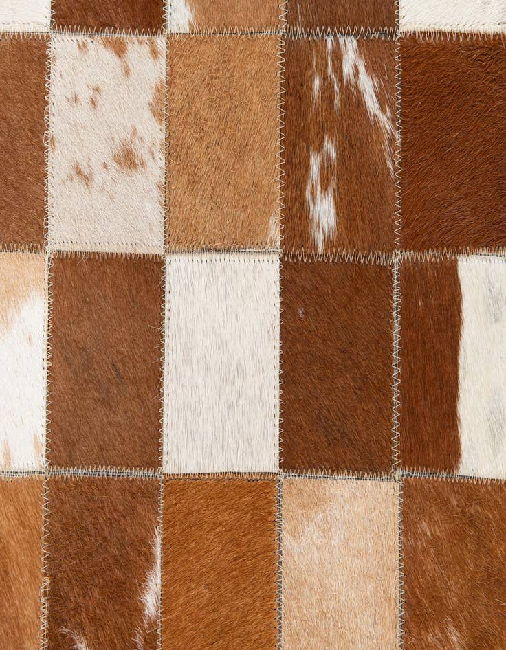 Detail image of  5' x 7' 11 Cowhide Stocks Rug