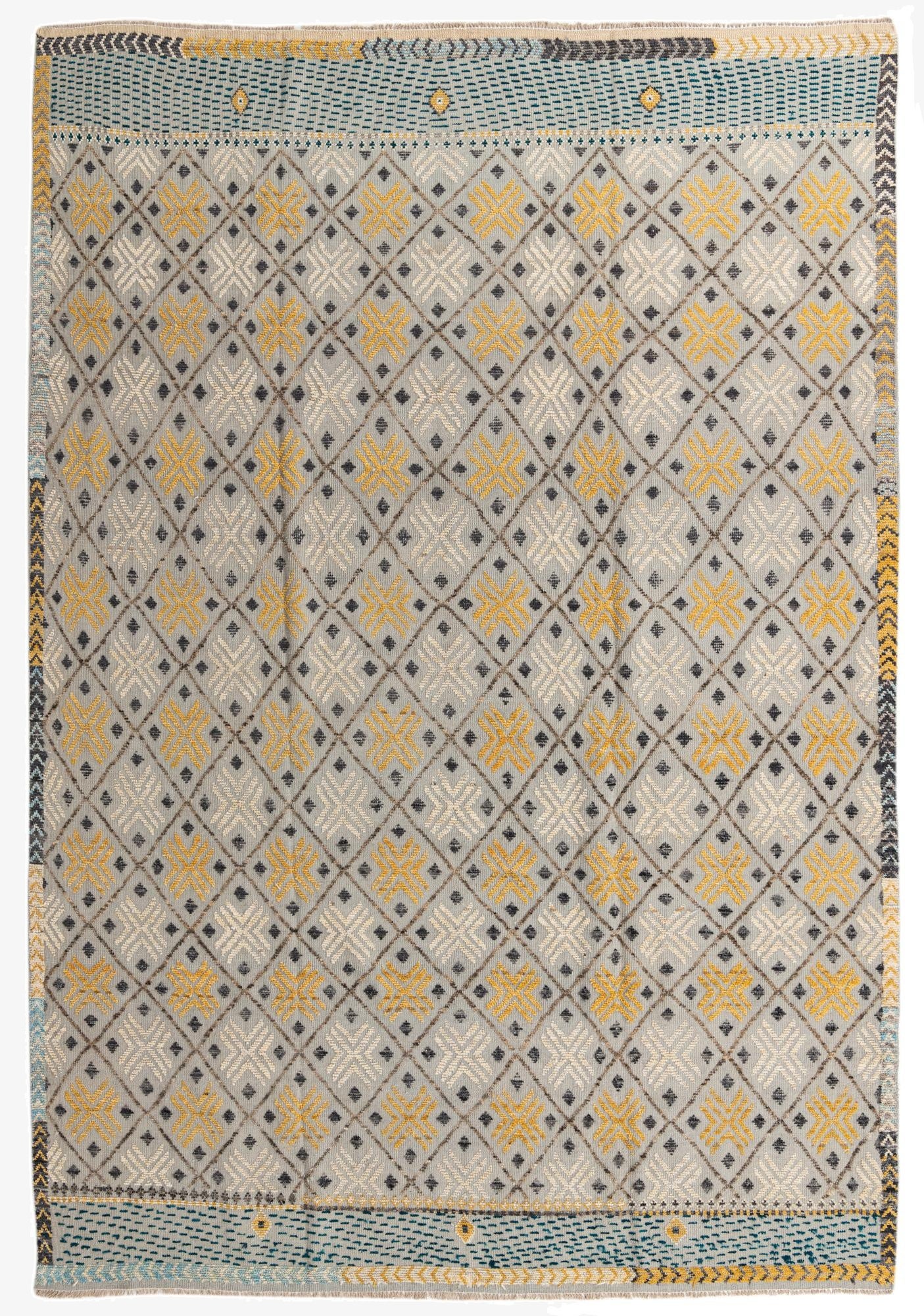 9' 11 x 14'  Hand Knotted Darya Wool Rug