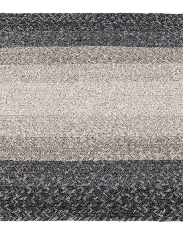 Detail image of  1' 11 x 2' 11  Hand Hand Braided Rainbow Wool Rug