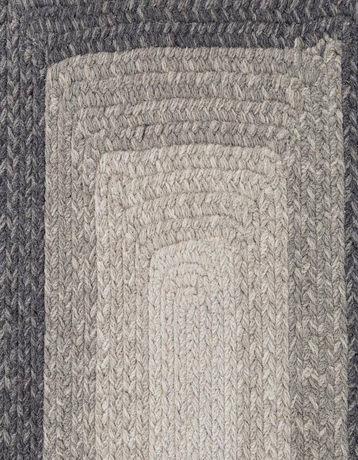 Detail image of  1' 11 x 2' 11  Hand Hand Braided Rainbow Wool Rug