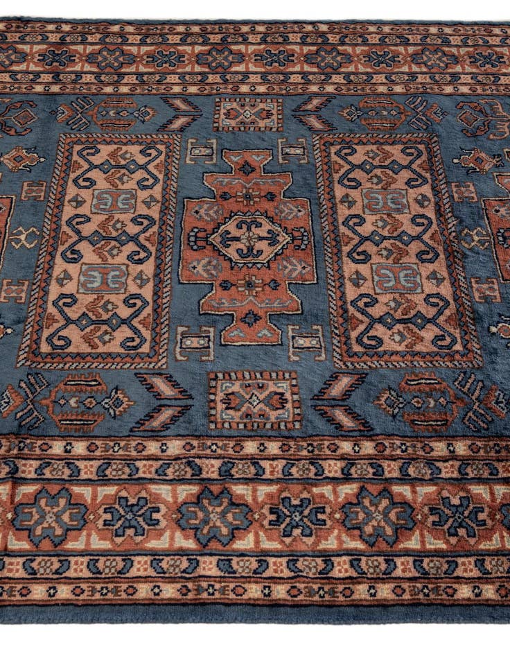Detail image of  4' 1 x 6' 3  Hand Knotted Kazak Oriental Wool Rug