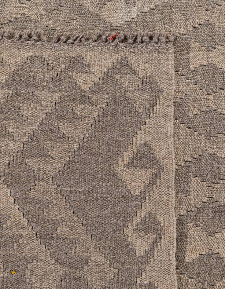 Detail image of  6' 9 x 10'  Hand Woven Kilim Maymana Wool Rug