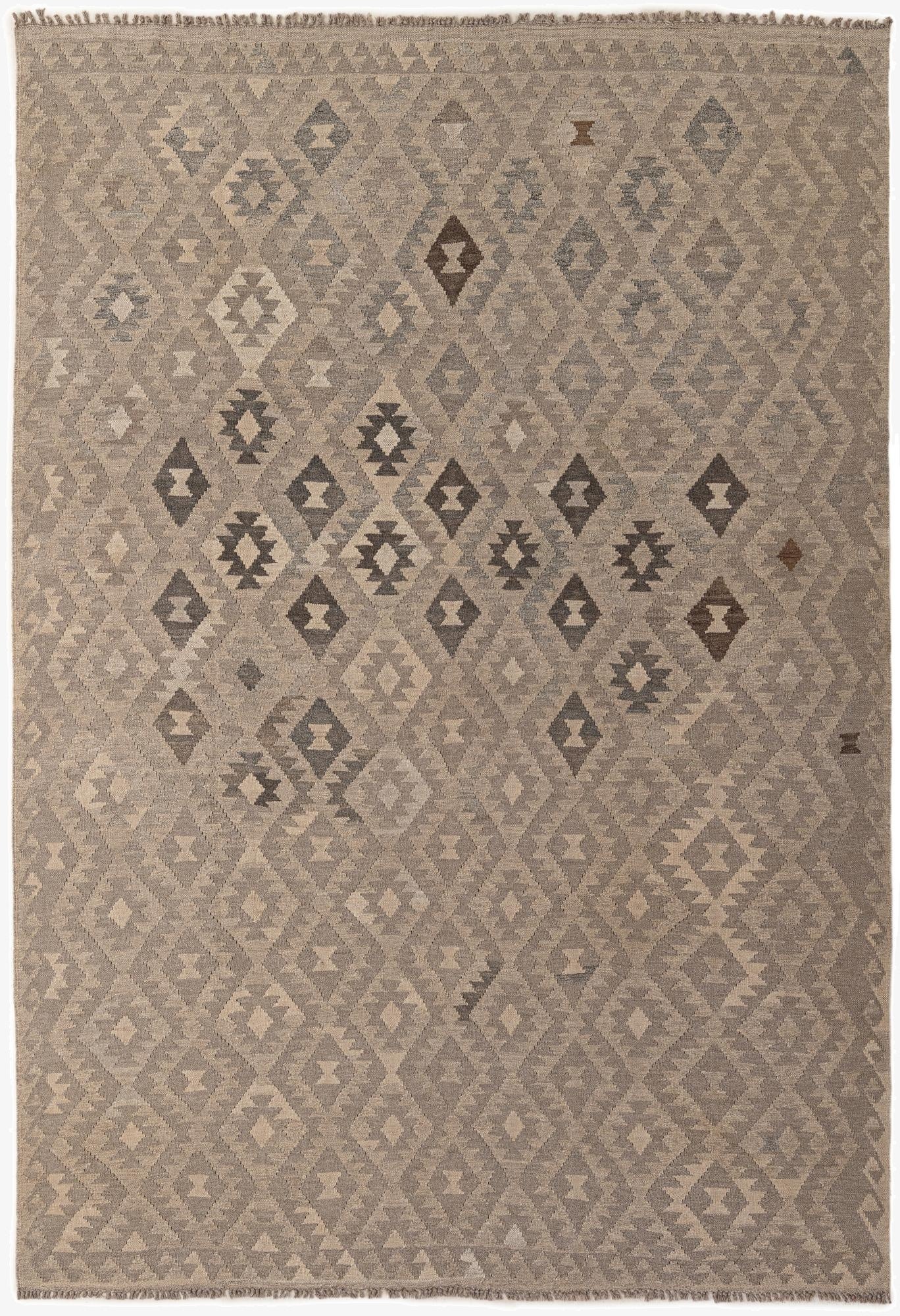  6' 9 x 10'  Hand Woven Kilim Maymana Wool Rug