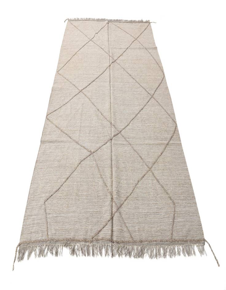 Detail image of  5' 2 x 8'  Hand Woven Kilim Modern Wool Rug