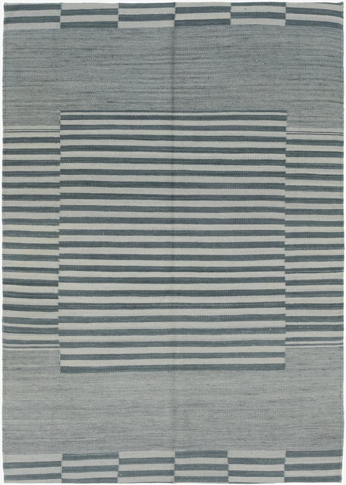  4' 3 x 5' 10  Hand Woven Kilim Modern Wool Rug