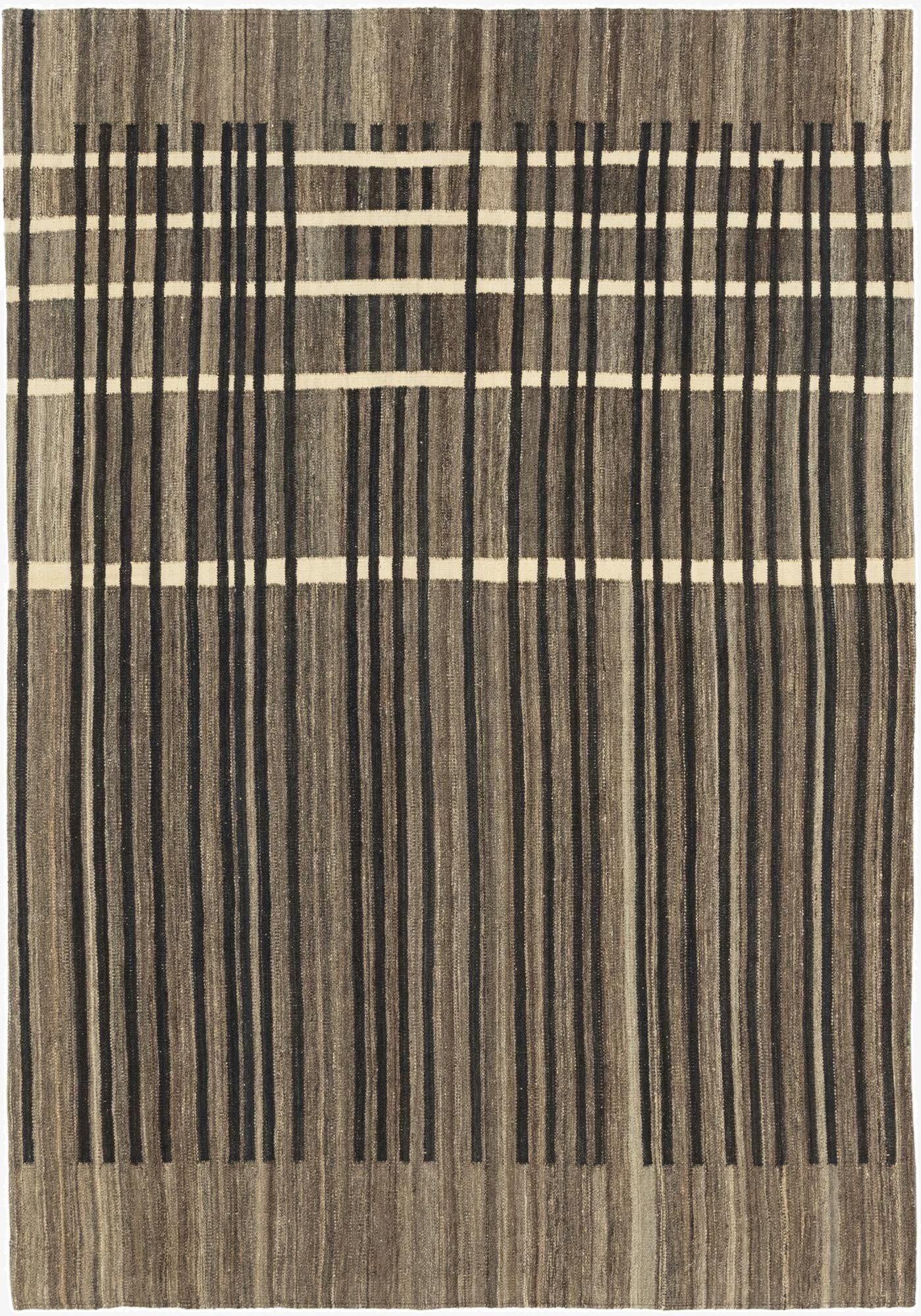  5' 6 x 8'  Hand Woven Kilim Modern Wool Rug