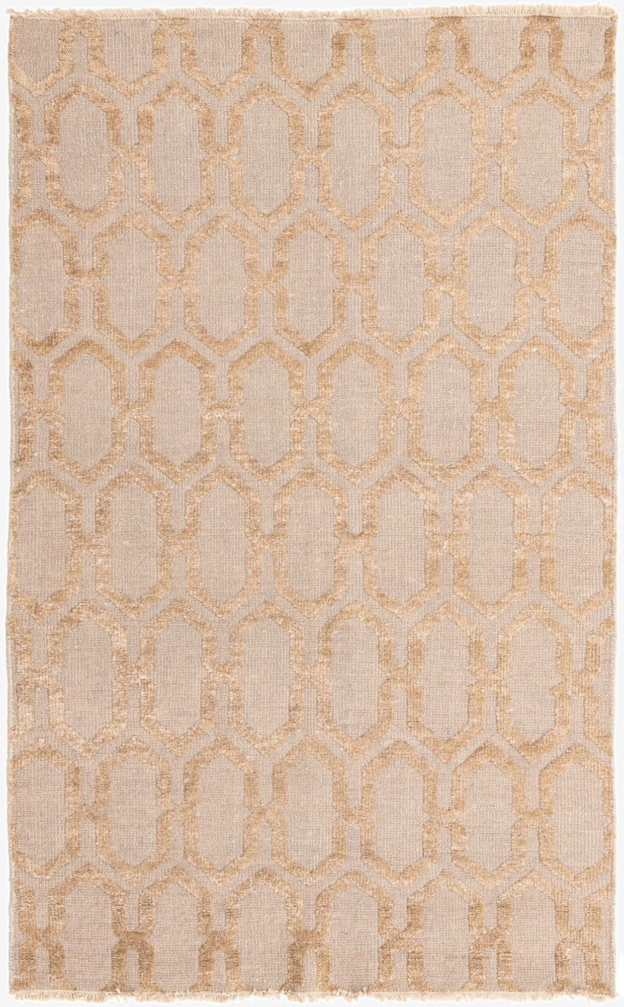  4' 9 x 7' 9  Hand Knotted Luna Rug