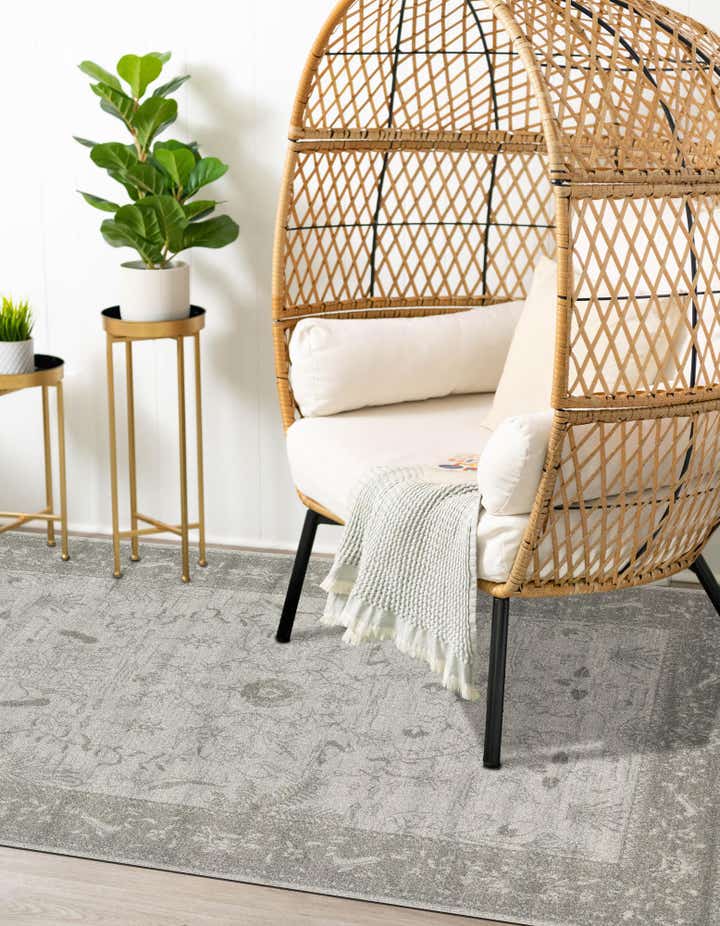 Light Gray 6' x 9' Miranda Rug | Rugs.com