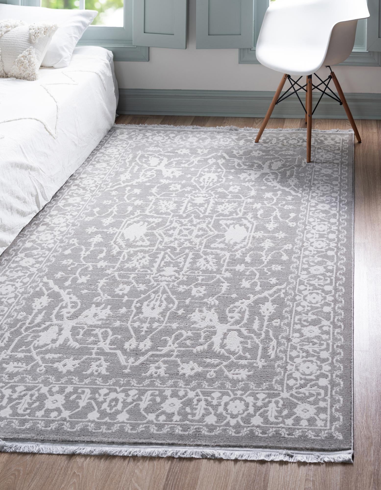 Light Gray 5' x 8' Modern Classical Rug | Rugs.com