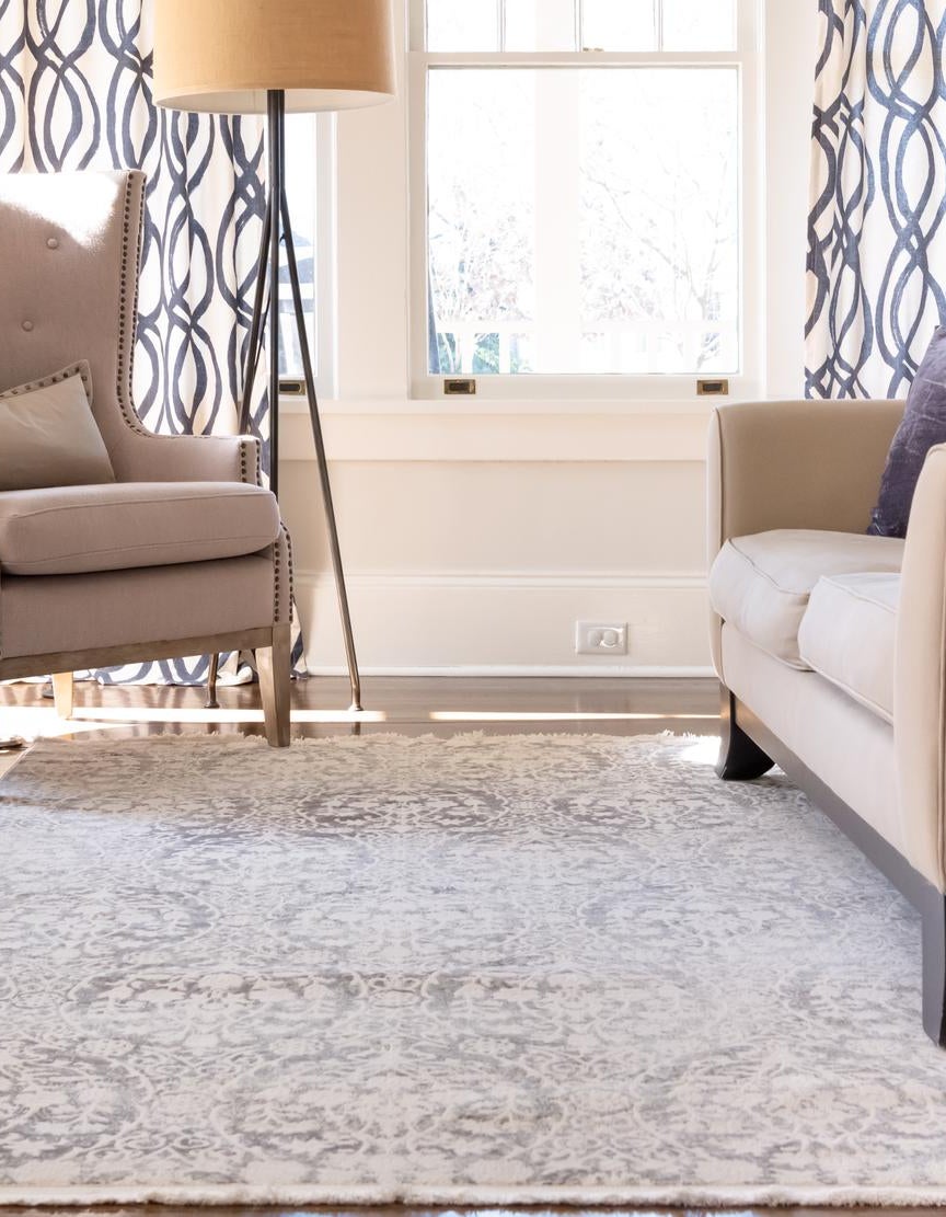 Light Gray 10' x 13' Modern Classical Rug | Rugs.com