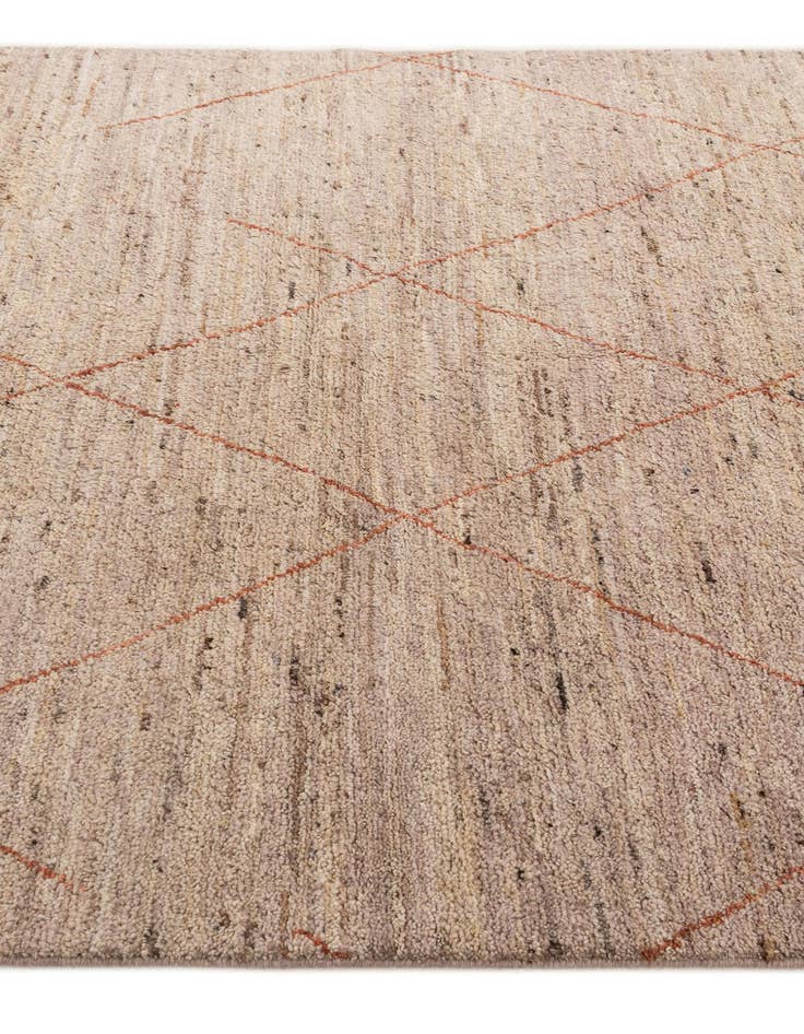 Detail image of  5' 4 x 7' 6  Hand Knotted Moroccan Wool Rug