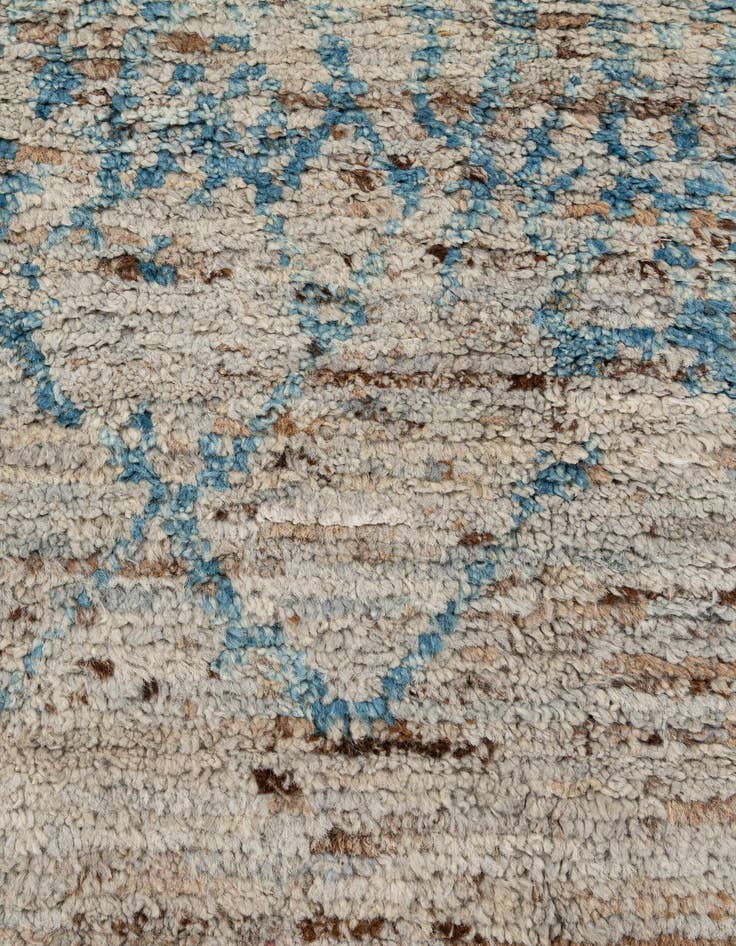 Detail image of  6' 7 x 8' 8  Hand Knotted Moroccan Wool Rug