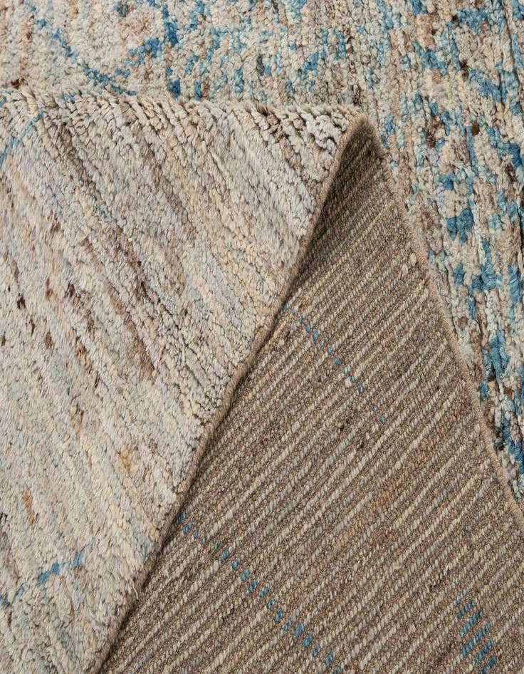 Detail image of  6' 7 x 8' 8  Hand Knotted Moroccan Wool Rug