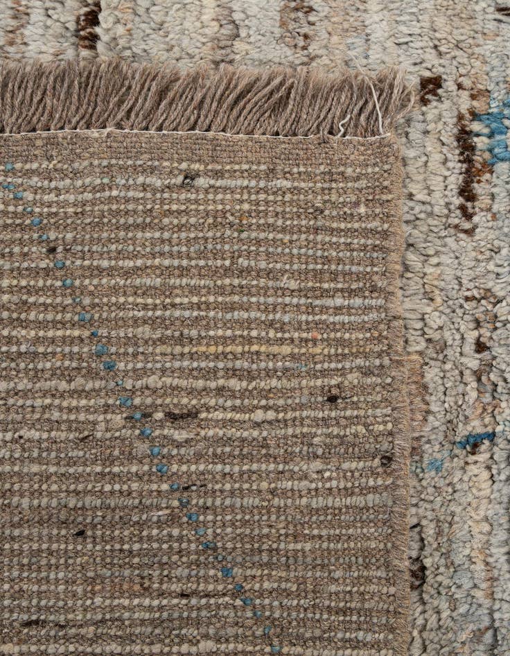Detail image of  6' 7 x 8' 8  Hand Knotted Moroccan Wool Rug