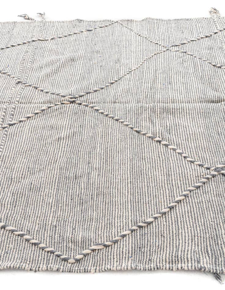 Detail image of  6' 4 x 10'  Hand Knotted Moroccan Wool Rug