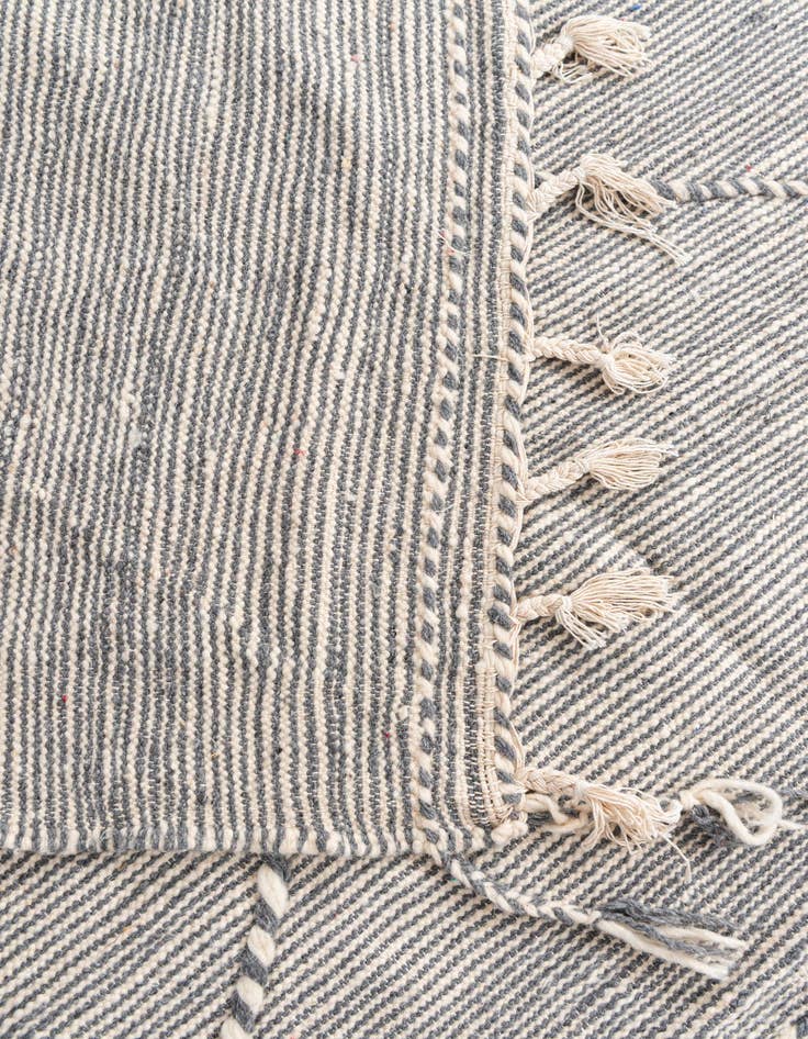 Detail image of  6' 4 x 10'  Hand Knotted Moroccan Wool Rug