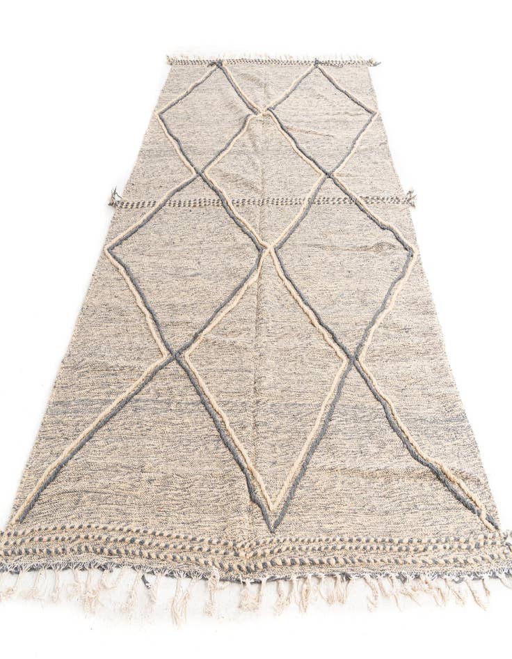 Detail image of  6' 7 x 10' 2  Hand Knotted Moroccan Wool Rug