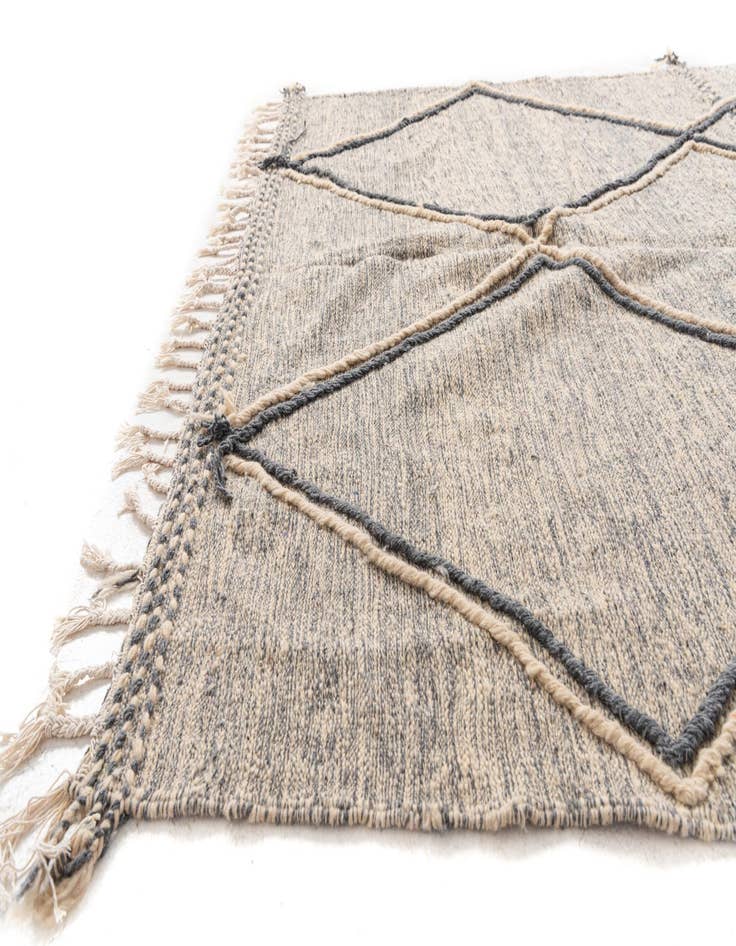 Detail image of  6' 7 x 10' 2  Hand Knotted Moroccan Wool Rug