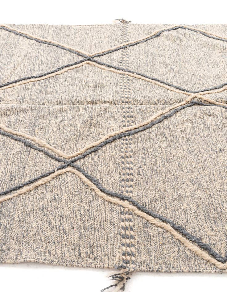 Detail image of  6' 7 x 10' 2  Hand Knotted Moroccan Wool Rug