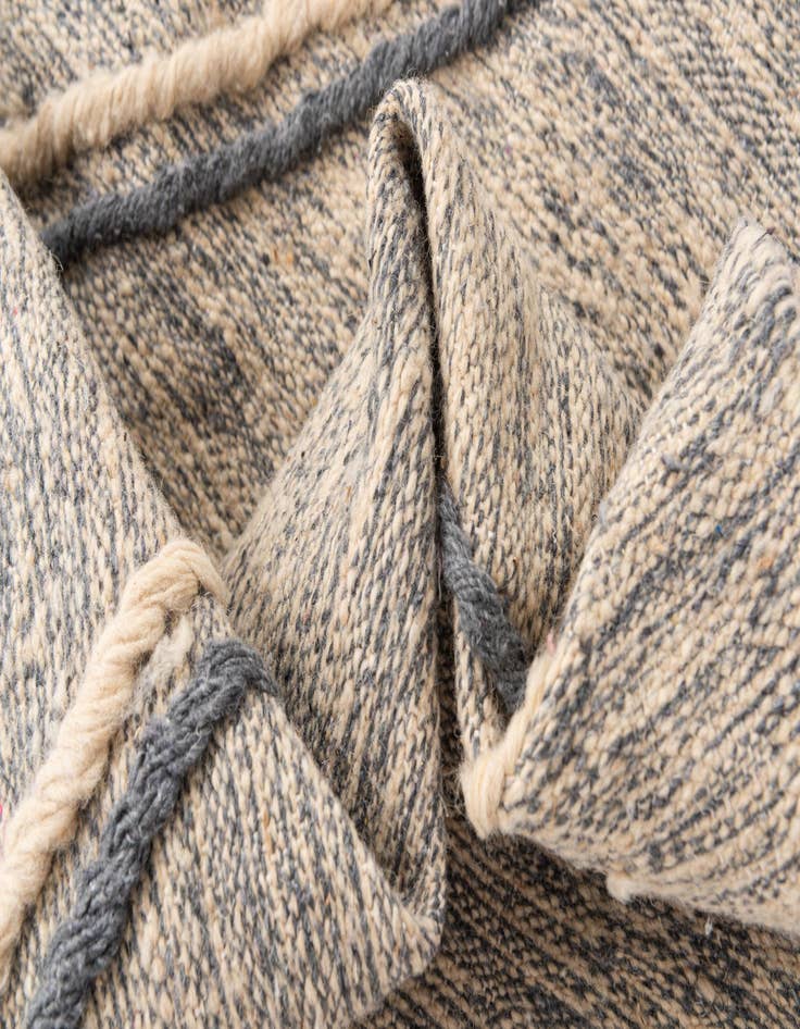 Detail image of  6' 7 x 10' 2  Hand Knotted Moroccan Wool Rug