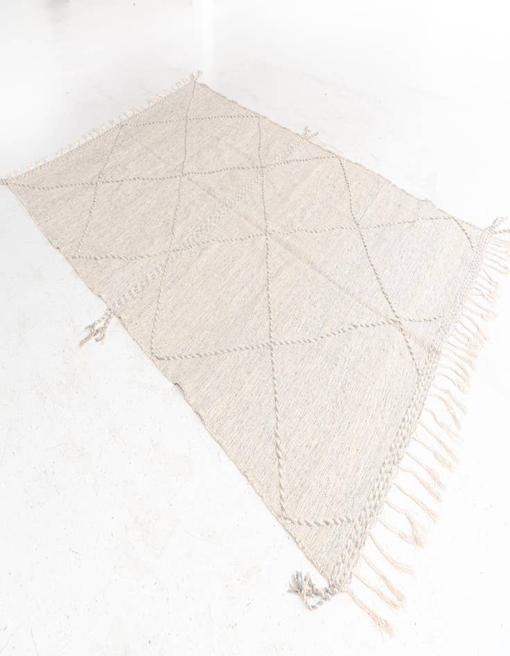 Detail image of  6' 5 x 9' 9  Hand Knotted Moroccan Wool Rug