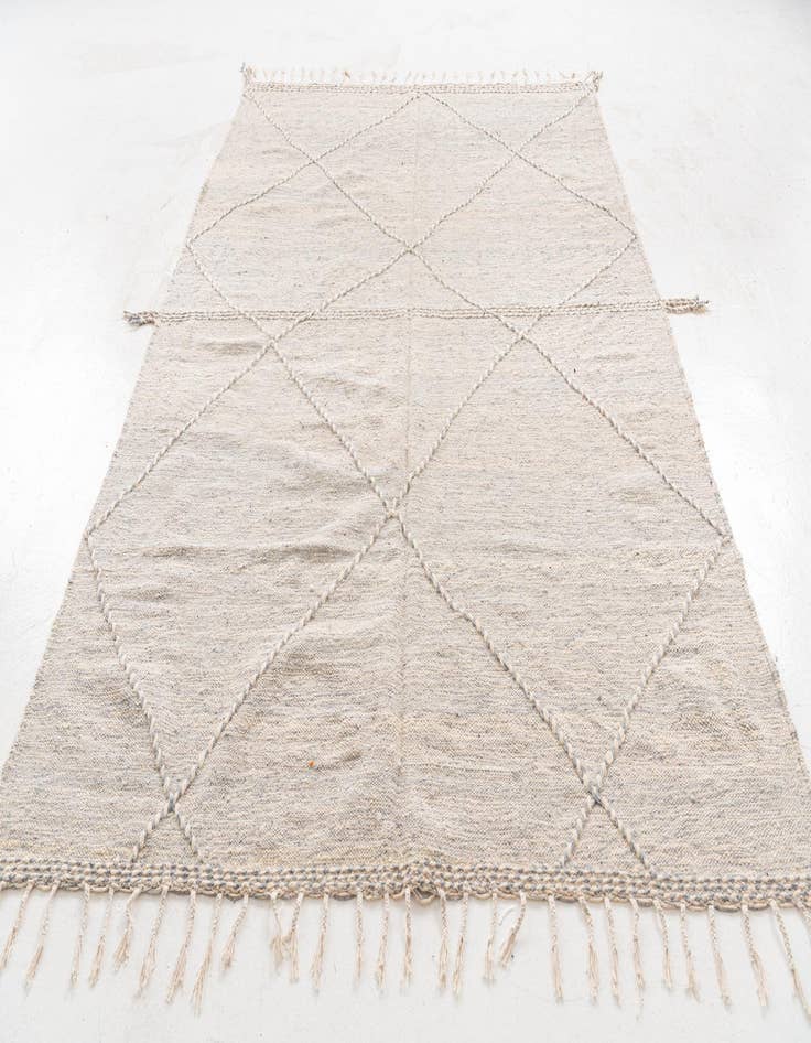 Detail image of  6' 8 x 9' 10  Hand Knotted Moroccan Wool Rug