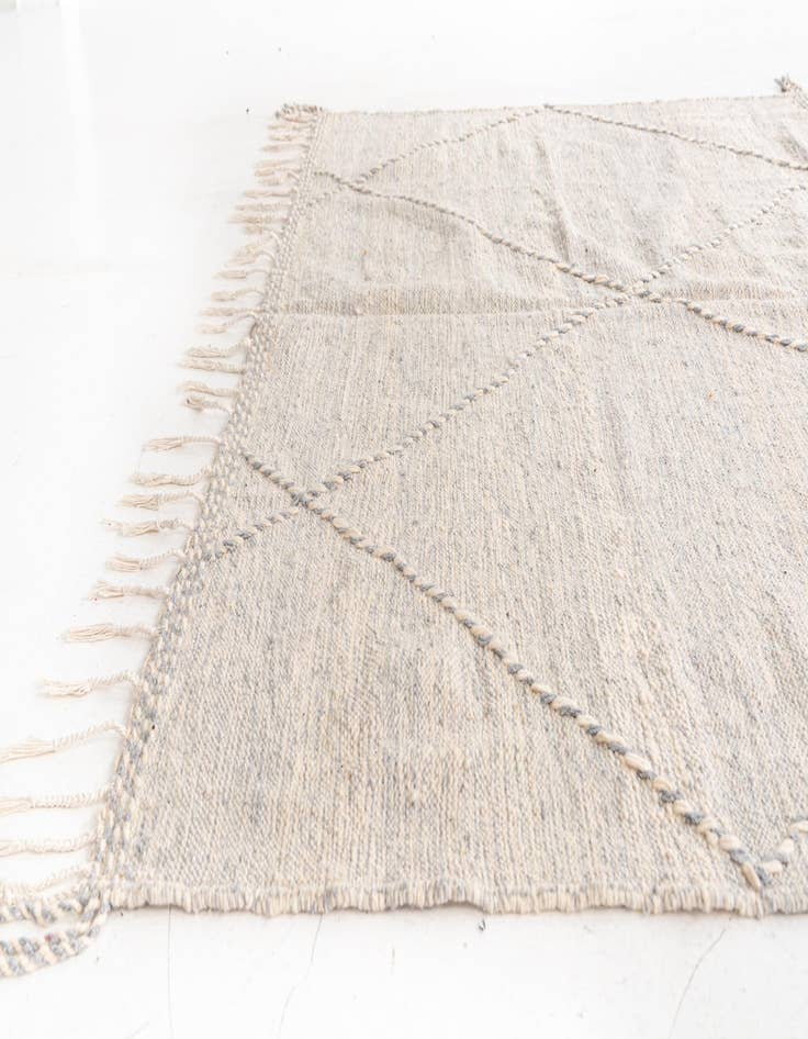 Detail image of  6' 8 x 9' 10  Hand Knotted Moroccan Wool Rug