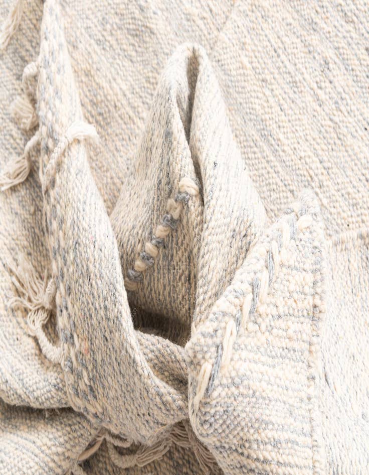 Detail image of  6' 8 x 9' 10  Hand Knotted Moroccan Wool Rug