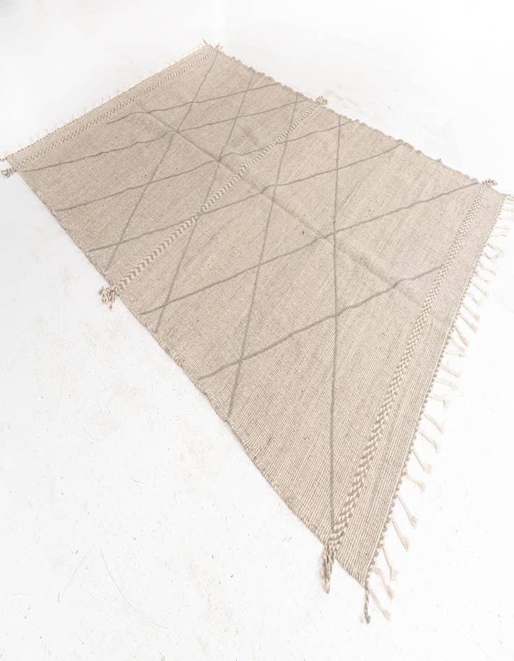 Detail image of  6' 9 x 10'  Hand Knotted Moroccan Wool Rug