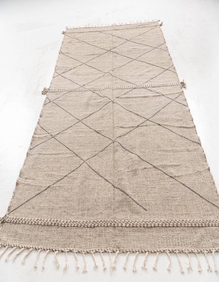 Detail image of  6' 9 x 10'  Hand Knotted Moroccan Wool Rug