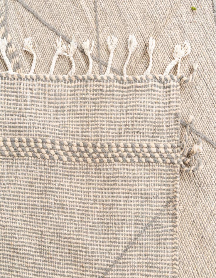 Detail image of  6' 9 x 10'  Hand Knotted Moroccan Wool Rug