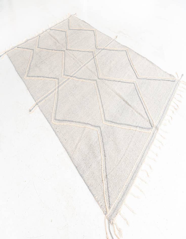 Detail image of  6' 7 x 10'  Hand Knotted Moroccan Wool Rug