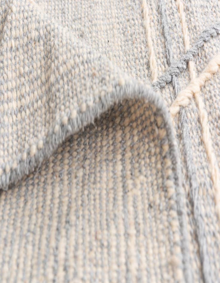 Detail image of  6' 7 x 10'  Hand Knotted Moroccan Wool Rug