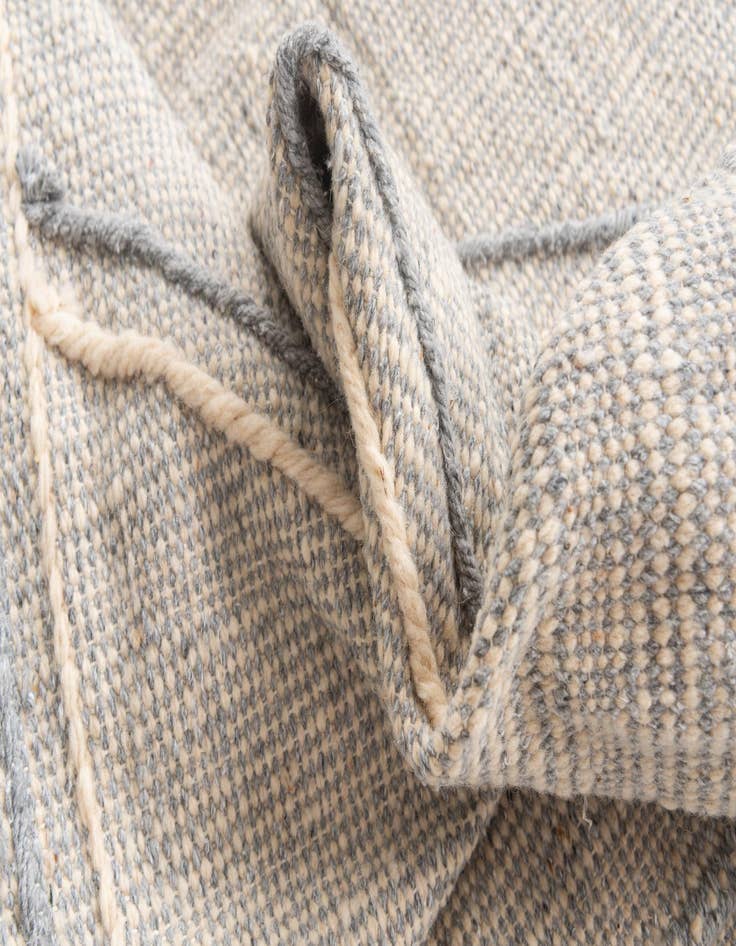 Detail image of  6' 7 x 10'  Hand Knotted Moroccan Wool Rug